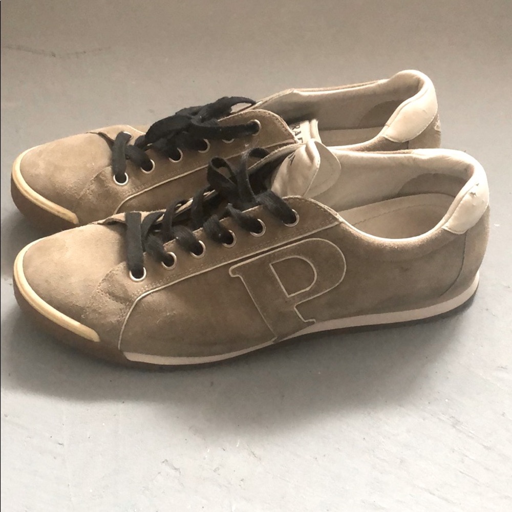 Prada Tan and Black Men's Sneakers